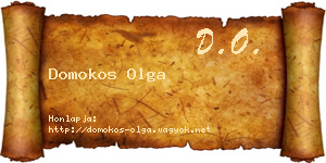 Domokos Olga névjegykártya